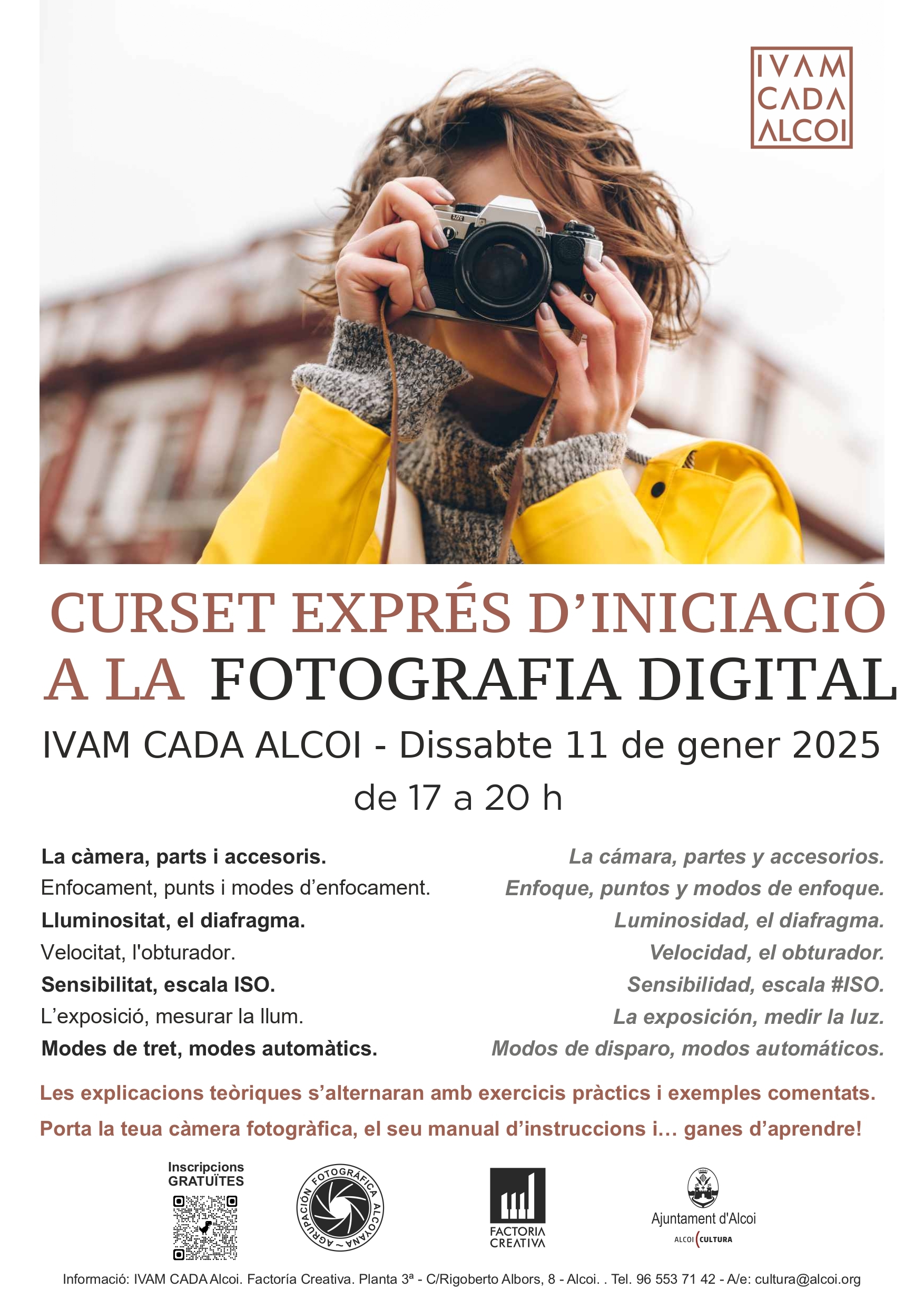 Curset exprés d’iniciació a la fotografía digital